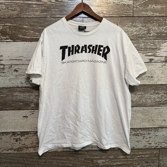 Thrasher Other - Thrasher Skateboard Magazine White Men's Short Sleeve Graphic Tshirt